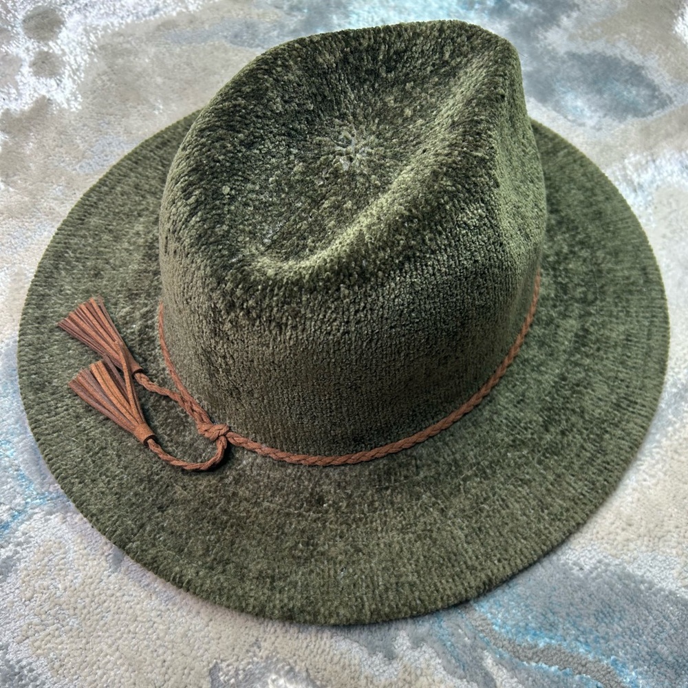 Fern Green Chenille Fedora